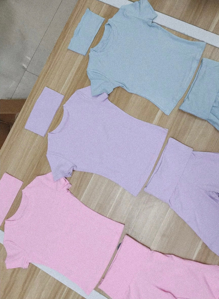 Baby Blue 3 Piece Fold Over Set