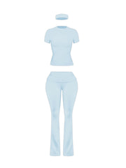 Baby Blue 3 Piece Fold Over Set