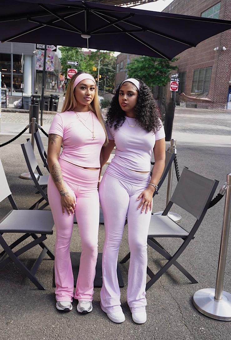 Lavender 3 Piece Fold Over Set